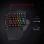 Redragon K585 DITI Wired One-Handed RGB Mechanical Gaming Keyboard, 42 Keys Type-C Professional Gaming Keypad w/Upgraded Hot-Swappable Socket, 7 Onboard Macro Keys & Detachable Wrist Rest - Image 9