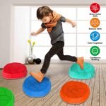 Stepping Stones for kids,8/12 PCS Durable Non-Slip Balance Stones Indoor Outdoor toys for toddlers develope Kids Balance and Coordination Skills - Image 7