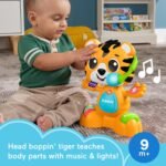 Fisher-Price Baby Learning Toy Link Squad Bop & Groove Tiger with Music & Lights for Ages 9+ Months, Compatible Only with Link Squad Items - Image 3