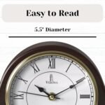 Mantel Clock Battery Operated - Wooden Mantle Clock - 15x7.5 - Silent, Made of Real Wood & Easy to Read - for Living Room Decor Above Fireplace Mantel, Office, Shelf, Table & Home Décor Gift - Image 7
