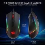 Redragon M616 RGB Gaming Mouse, 10000 DPI Wired Optical Mouse with 6 Programmable Buttons & 8 Backlit Modes, Software Supports DIY Keybinds - Image 7