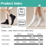 NevEND 6 Pairs Women's Mini Crew/Ankle Cotton Athletic Socks with Thick Cushioned 9-11 - Image 5