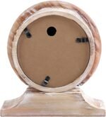 NIKKY HOME Hand Carved Wood Table Clock, Shelf Desk Top Clock Battery Operated Boho Design, Vintage Home Decor for Fireplace Mantel, Desktop, Countertop, Distressed White - Image 7