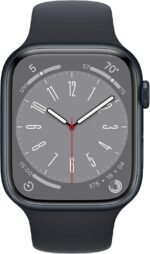 Apple Watch Series 8 [GPS, 45mm] - Midnight Aluminum Case with Midnight Sport Band, M/L (Renewed) - Image 3