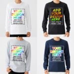 Custom Long Sleeve Shirts for Men Women - Design Your Own Personalized Cotton Shirt - Add Your Text Photo Printed Front/Back - Image 3