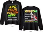 Custom Long Sleeve Shirts for Men Women - Design Your Own Personalized Cotton Shirt - Add Your Text Photo Printed Front/Back - Image 4