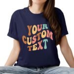 Custom Text Shirt for Women, Personalized Vintage Name T-Shirt, Mama Retro Design Your Own Sweatshirt, Couple Trendy Tees - Image 3