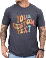 Custom Text Shirt for Women, Personalized Vintage Name T-Shirt, Mama Retro Design Your Own Sweatshirt, Couple Trendy Tees - Image 9