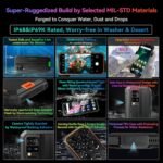 Blackview BV4800 Pro Android 14 Rugged Phone Unlocked, Octa-core 12GB+128GB/SD 2TB, IP69K Waterproof Rugged Smartphone, 6.56''HD+Display, 5180mAh Battery, NFC, 4G Dual SIM, 3 Card Slots,Glove Mode,GPS - Image 4