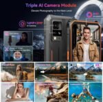 Blackview BV4800 Pro Android 14 Rugged Phone Unlocked, Octa-core 12GB+128GB/SD 2TB, IP69K Waterproof Rugged Smartphone, 6.56''HD+Display, 5180mAh Battery, NFC, 4G Dual SIM, 3 Card Slots,Glove Mode,GPS - Image 9
