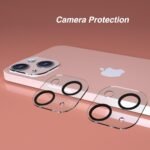 Ailun 3 Pack Camera Lens Protector for iPhone 15 / iPhone 14 ＆ iPhone 15 Plus/iPhone 14 Plus,Tempered Glass,9H Hardness,Ultra HD,Anti-Scratch,Case Friendly,Does not Affect Night Shots - Image 3