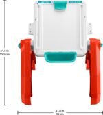 Fisher-Price Baby & Toddler Toy Laugh & Learn 4-in-1 Activity Table & Art Easel with Educational Music for Ages 6+ Months, Multilanguage Version - Image 7