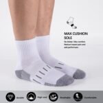 Heatuff Men's Ankle Athletic Socks Quarter Cushion Moisture Wicking Running Sports Work Socks(8 Pairs) - Image 3