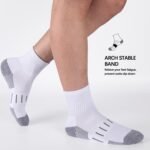 Heatuff Men's Ankle Athletic Socks Quarter Cushion Moisture Wicking Running Sports Work Socks(8 Pairs) - Image 4