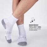 Heatuff Men's Ankle Athletic Socks Quarter Cushion Moisture Wicking Running Sports Work Socks(8 Pairs) - Image 6