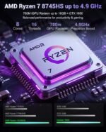 NIMO 17.3" Light-Gaming-Laptop, AMD Ryzen 7 8745HS 8 Cores 32GB DDR5 RAM 1TB SSD, Radeon 780M Graphics, FHD IPS Display, 100W Type-C Fast Charger, Backlit Keyboard, Fingerprint, USB 4.0 - Image 3