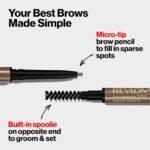 Revlon ColorStay Micro Eyebrow Pencil with Built In Spoolie Brush, Infused with Argan and Marula Oil, Waterproof, Smudgeproof, 454 Medium Brown, 0.003 oz - Image 6