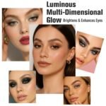 UCANBE Baked Eyeshadow Palette with 15PCS Brushes Makeup Set, 16 Color Natural Nude Matte Shimmer Metallic Eye Shadow Make Up Pallet for Women Girls, High Pigmented Long Lasting Waterproof - Image 5