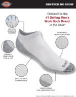 Dickies Men's Dri-Tech Moisture Control No Show/Low Cut Socks, Available in M-XXL (6, 12 Pairs) - Image 4