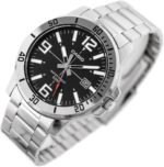 Casio MTP-VD01D-1BV Men's Enticer Stainless Steel Black Dial Casual Analog Sporty Watch, Silver, 48×42×10.7mm, Quartz Movement - Image 3