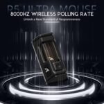 R5Ultra 8K Carbon Fiber Wireless Gaming Mouse with 42,000 DPI -PAW3950 MAX Sensor -Nordic 52840 MCU Chip-39g Ultra-Lightweight -Wired/BT/2.4GHz Wireless Programmable Mice Griptape for PC/Mac(White) - Image 6