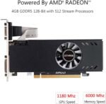 QTHREE Radeon RX 550 4GB Low Profile Graphics Card,GDDR5,128-Bit,VGA,DVI,HDMI,Video Card for PC Gaming,Computer GPU,PCI Express X8 3.0,SFF HDCP,DirectX 12 - Image 3