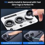 WSKEN for iPhone 17 Pro/iPhone 17 Pro Max Camera Lens Protector - [Original Shooting Mode] Shatterproof Metal HD Tempered Glass Camera Screen Protector Cover Film for iPhone Accessories - Image 7