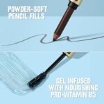 Revlon ColorStay Brow Fantasy, All In One Eyebrow Powder Pencil with Shaping Clear Gel, Gel Infused with Panthenol, Smudge-proof, 16HR Visibly Full Brows, 004 Dark Brown - Image 5