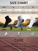Airacker Athletic Quarter Socks with Cushion Running Ankle Socks for Men Women 6 Pairs - Image 5