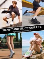 Airacker Athletic Quarter Socks with Cushion Running Ankle Socks for Men Women 6 Pairs - Image 6