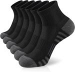 Airacker Athletic Quarter Socks with Cushion Running Ankle Socks for Men Women 6 Pairs - Image 2