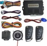 BANVIE ① Car Keyless Entry Security Alarm System + ② Remote Engine Starter + ③ Push to Start Stop Iginition Button - Image 2