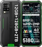 Blackview BV4800 Pro Android 14 Rugged Phone Unlocked, Octa-core 12GB+128GB/SD 2TB, IP69K Waterproof Rugged Smartphone, 6.56''HD+Display, 5180mAh Battery, NFC, 4G Dual SIM, 3 Card Slots,Glove Mode,GPS - Image 2