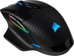 Corsair Dark CORE RGB PRO Wireless/Wired FPS MOBA Gaming Mouse – 18,000 DPI, Fast Response Time, 8 Programmable Side Buttons, Dynamic Multi-Color Backlighting – Black - Image 2