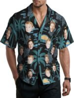 Custom Hawaiian Shirt with Face for Men, Unisex Tropical Beach Shirts Personalized Casual Funny Hawaii Button Down Shirts - Image 2