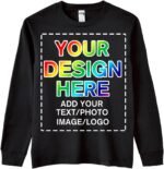 Custom Long Sleeve Shirts for Men Women - Design Your Own Personalized Cotton Shirt - Add Your Text Photo Printed Front/Back - Image 2