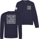 Custom Shirt for Men, Long Sleeve Dry Wicking Shirts for Men, UV Moisture Wicking Shirt, Construction Cool Workwear Black - Image 2