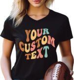 Custom Text Shirt for Women, Personalized Vintage Name T-Shirt, Mama Retro Design Your Own Sweatshirt, Couple Trendy Tees - Image 2