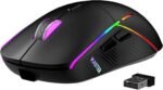 FFJ Wireless Gaming Mouse, 24000 DPI, Tri-Mode 2.4G/USB-C/Bluetooth 5.3 Gaming Mouse Wireless, RGB Programmable Mouse Gamer, 75Hrs Battery Life, Rechargeable Gaming Mice for PC, Mac, PS5, Xbox - Black - Image 2