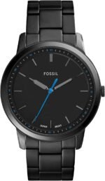 Fossil Men's Minimalist Quartz Stainless Steel and Leather Three-Hand Watch - Image 2
