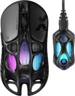 GravaStar Mercury X Pro Wireless Gaming Mouse, Come with 8K Dongle – 32,000 DPI PAW 3950 Sensor, 8,000Hz Polling Rate, Only 49g, Magnesium Alloy Hollow Frame, RGB Lighting, 5 Programmable Buttons - Image 2