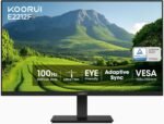 KOORUI 22 Inch Computer Monitor Full HD 1080P 100Hz PC Gaming Screen VA Panel Ultra-Slim Display 4000:1 Contrast Ratio with Adpitive Sync (HDMI/VGA/VESA Compatible 100x100mm/Audio Out), Tilt, Black - Image 2