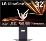 LG 32GX850A-B 32" UltraGear 4K UHD (3840 x 2160) Glossy OLED Gaming Monitor, Dual-Mode 165Hz/330Hz, 0.03ms, G-SYNC, FreeSync Premium Pro, TrueBlack 400, HDMI, DP, Tilt/Height/Swivel/Pivot Stand, Black - Image 2