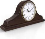 Mantel Clock Battery Operated - Wooden Mantle Clock - 15x7.5 - Silent, Made of Real Wood & Easy to Read - for Living Room Decor Above Fireplace Mantel, Office, Shelf, Table & Home Décor Gift - Image 2