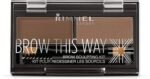 Rimmel Brow This Way Sculpting Kit, Medium Brown, Powder 0.04 Ounce, Wax 0.03 Ounce - Image 2