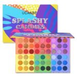 UCANBE 54 Colors Splashy Candies Eyeshadow Palette, Highly Pigmented Matte Shimmer Soft Creamy Glitter Rainbow Bright Powder Eye Shadow Blendable Waterproof Long Lasting Makeup Pallet… - Image 2
