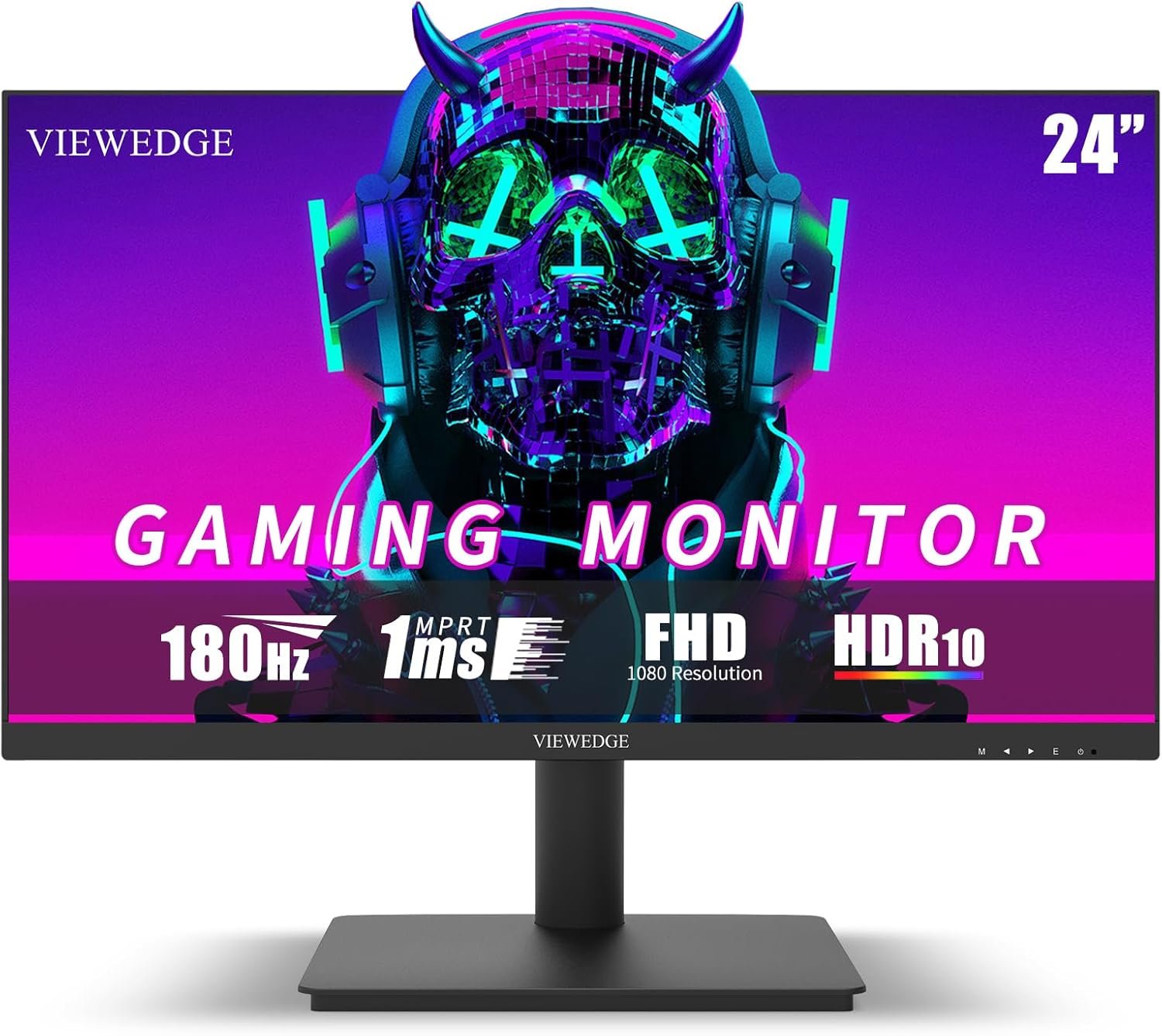 Viewedge 24 Inch Gaming Monitor with 180Hz, VA 1ms, FHD 1080p and HDR 10 PC Computer Monitor with 100% sRGB, Bluelight Filter, 2 HDMI & 1 DP Port, Support Freesync and Wall Mounted - Image 2