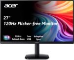 acer 27 Inch Monitor- KB272-27 Inch FHD IPS (1920 x 1080) Display, Up to 120Hz Refresh Rate, 99% sRGB, Tilt, Adaptive-Sync Support (FreeSync Compatible) 1ms (VRB), HDMI & VGA Ports - Image 2