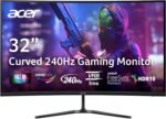 acer Nitro 31.5 Inch FHD 1920 x 1080 1500R Curved PC Gaming Monitor | AMD FreeSync Premium | 240Hz Refresh | 1ms VRB | VESA Mountable | HDR10 | One Display Port 1.4 & Two HDMI 2.0 | ED320Q X2bmiipx - Image 2