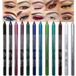 evpct 12Pcs Green Blue White Black Brown Purple Color Gel Glitter Eyeliner Pencils Set for Women Waterline Waterproof Smudge Proof lapiz de ojos delineador de ojos contra el agua Eye Liner Makeup 1 - Image 2